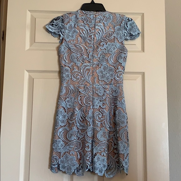 Dress the Population Blue Lace Romper - Picture 2 of 3